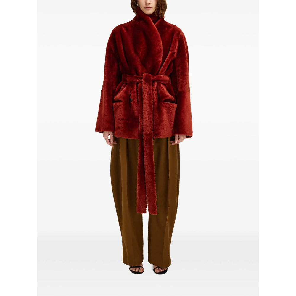 Ferragamo Red Jackets - Faux Fur & Shearling Jackets Women FERRAGAMO
