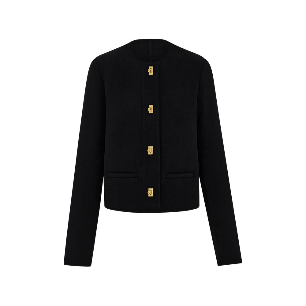 Ferragamo Black Jackets - Cropped Jackets Women
