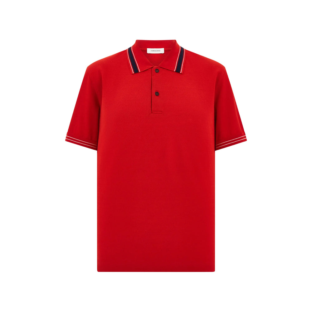 Ferragamo Red Polo Shirts Men FERRAGAMO