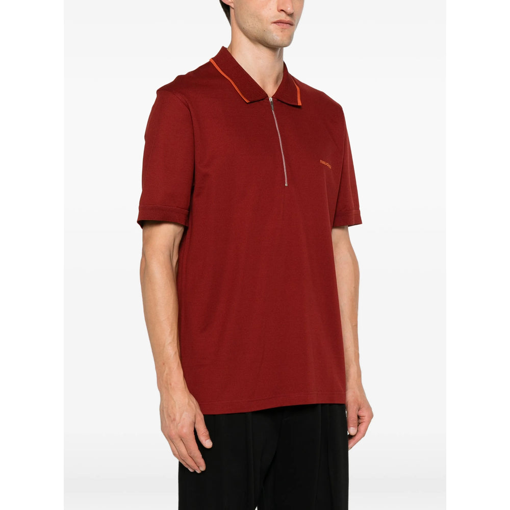 Ferragamo Red Polo Shirts Men FERRAGAMO