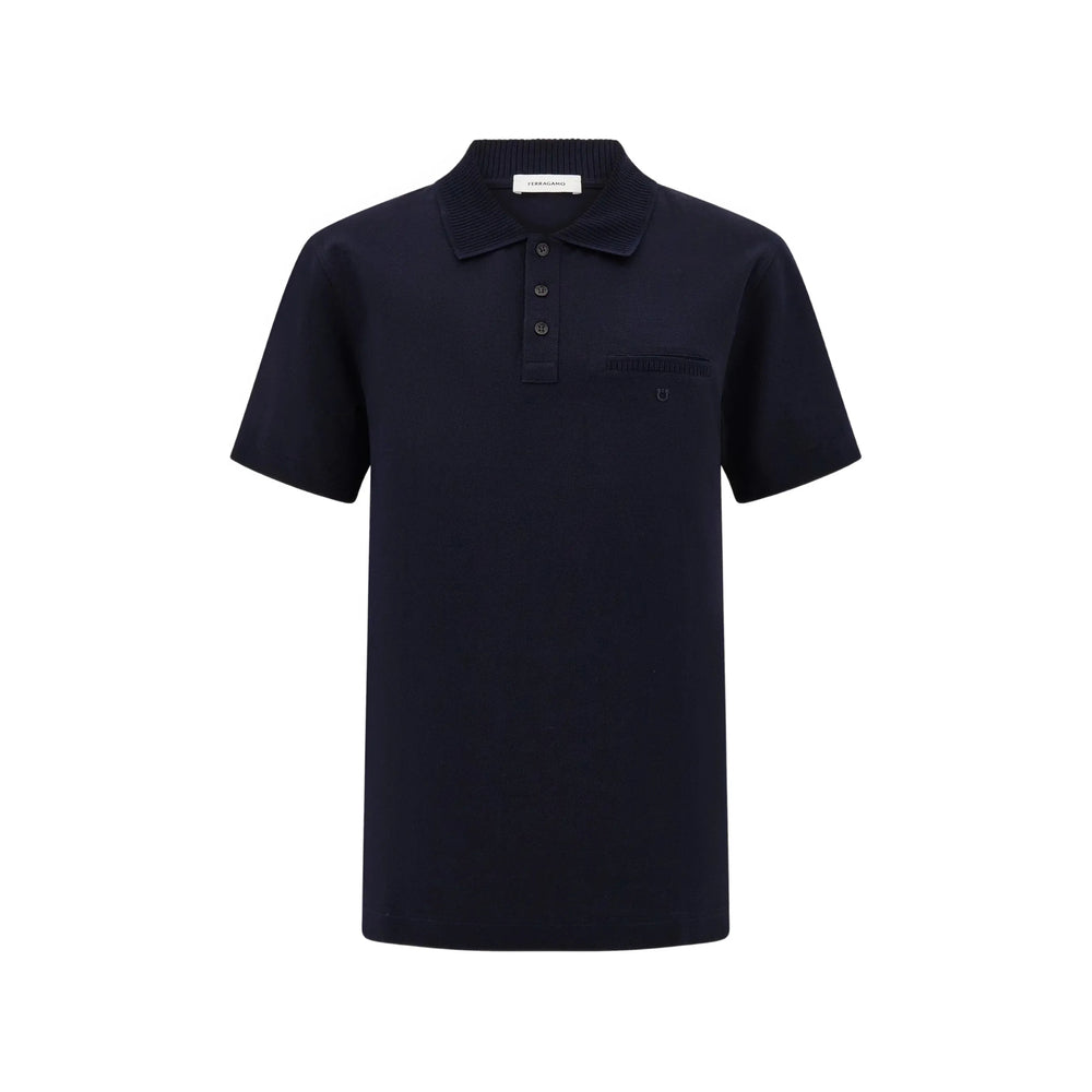 Ferragamo Blue Polo Shirts Men