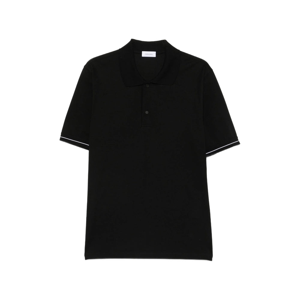 Ferragamo Black Polo Shirts Men FERRAGAMO