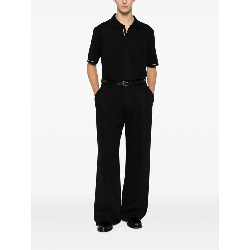 Ferragamo Black Polo Shirts Men FERRAGAMO