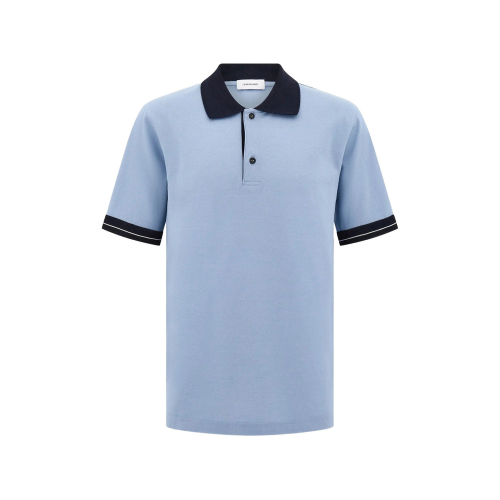 Ferragamo Blue Polo Shirts Men FERRAGAMO