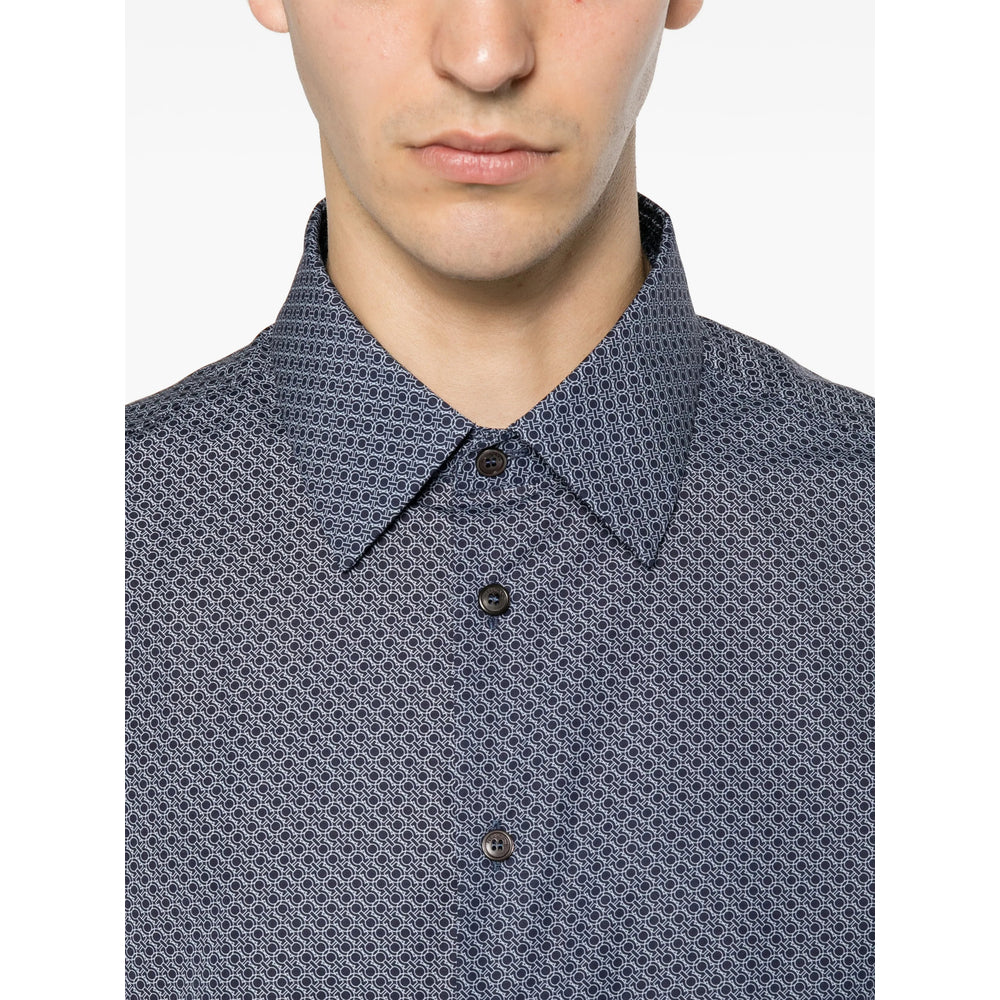 Ferragamo Blue Shirts Men FERRAGAMO