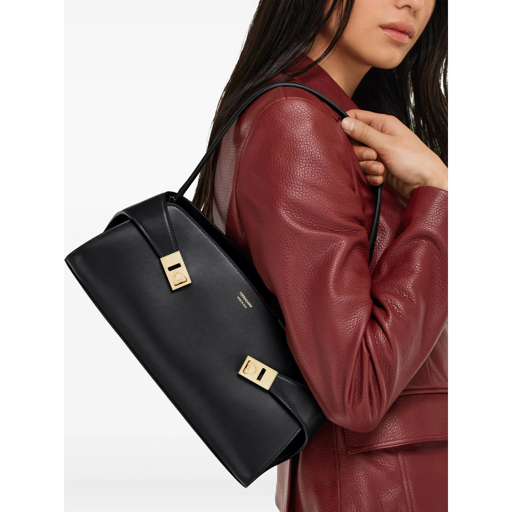 Ferragamo Black Shoulder Bags Women FERRAGAMO