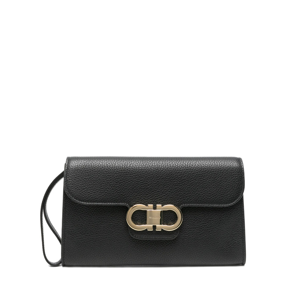 Ferragamo Black Clutch Bags Women FERRAGAMO