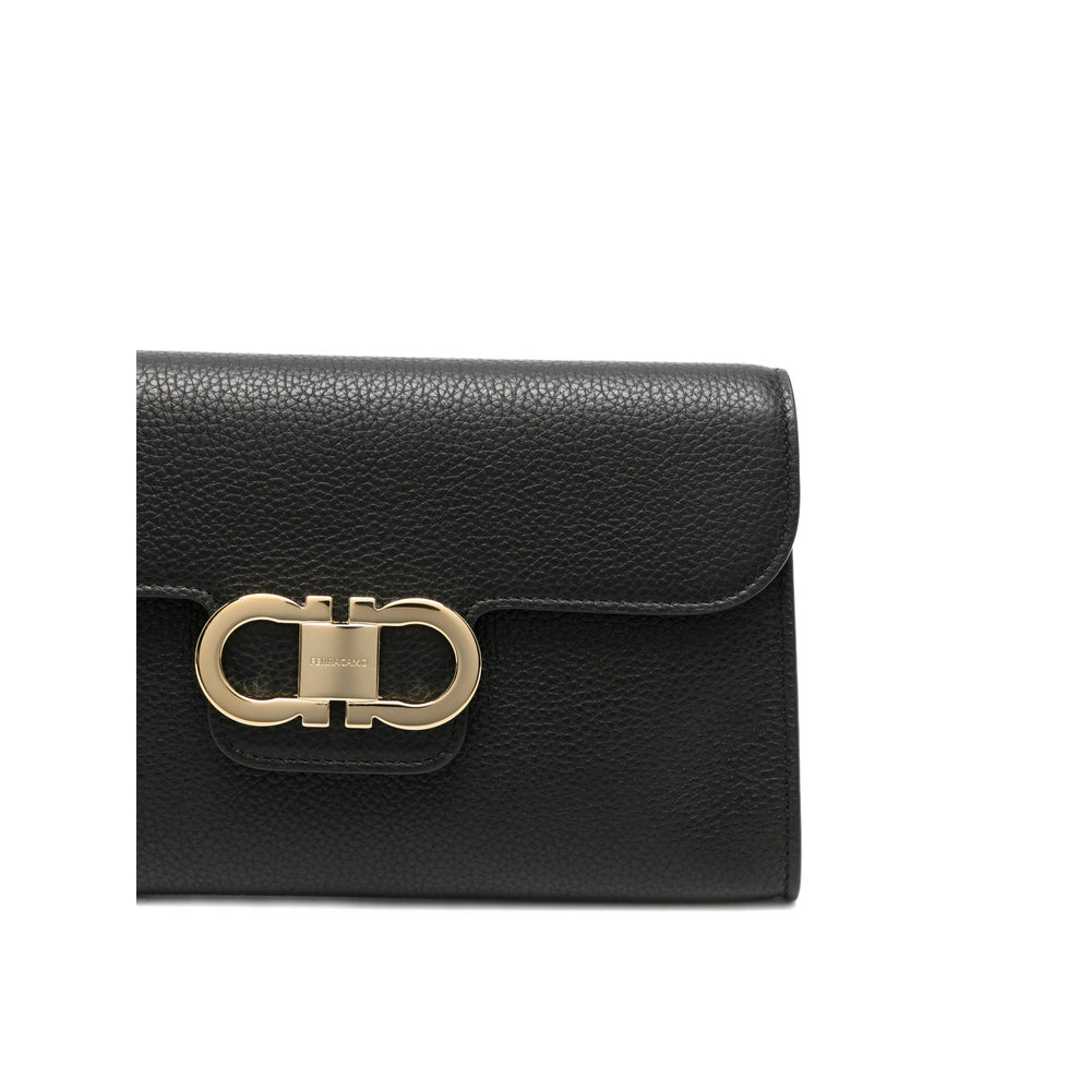 Ferragamo Black Clutch Bags Women FERRAGAMO