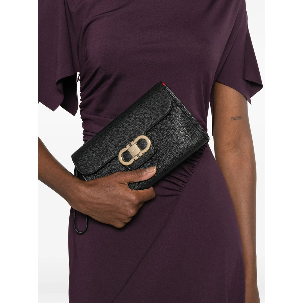 Ferragamo Black Clutch Bags Women FERRAGAMO