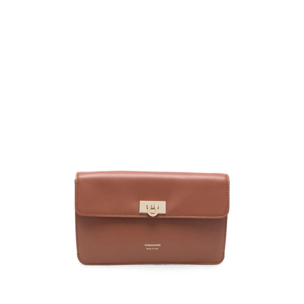 Ferragamo Brown Clutch Bags Women FERRAGAMO