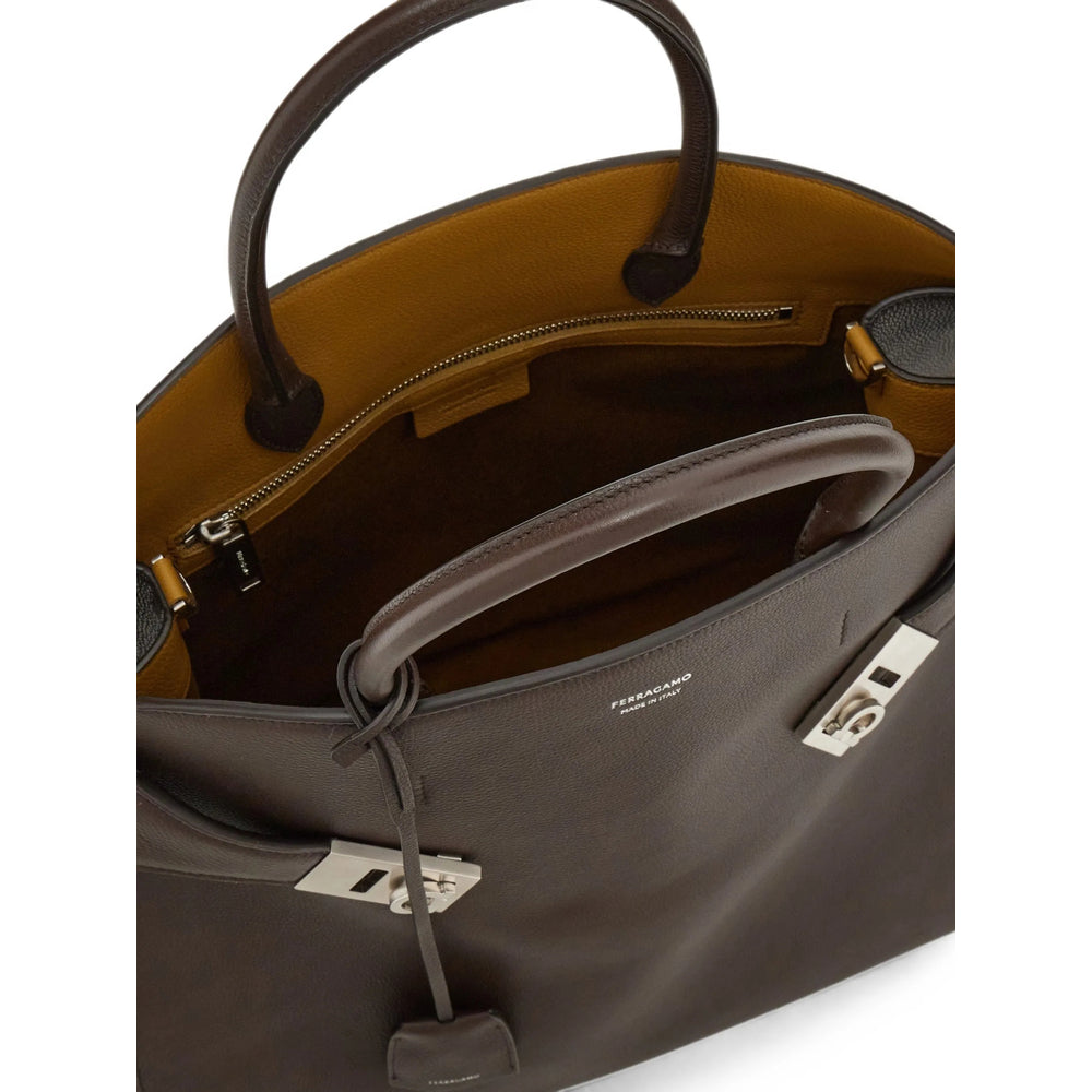 Ferragamo Brown Tote Bags Men FERRAGAMO