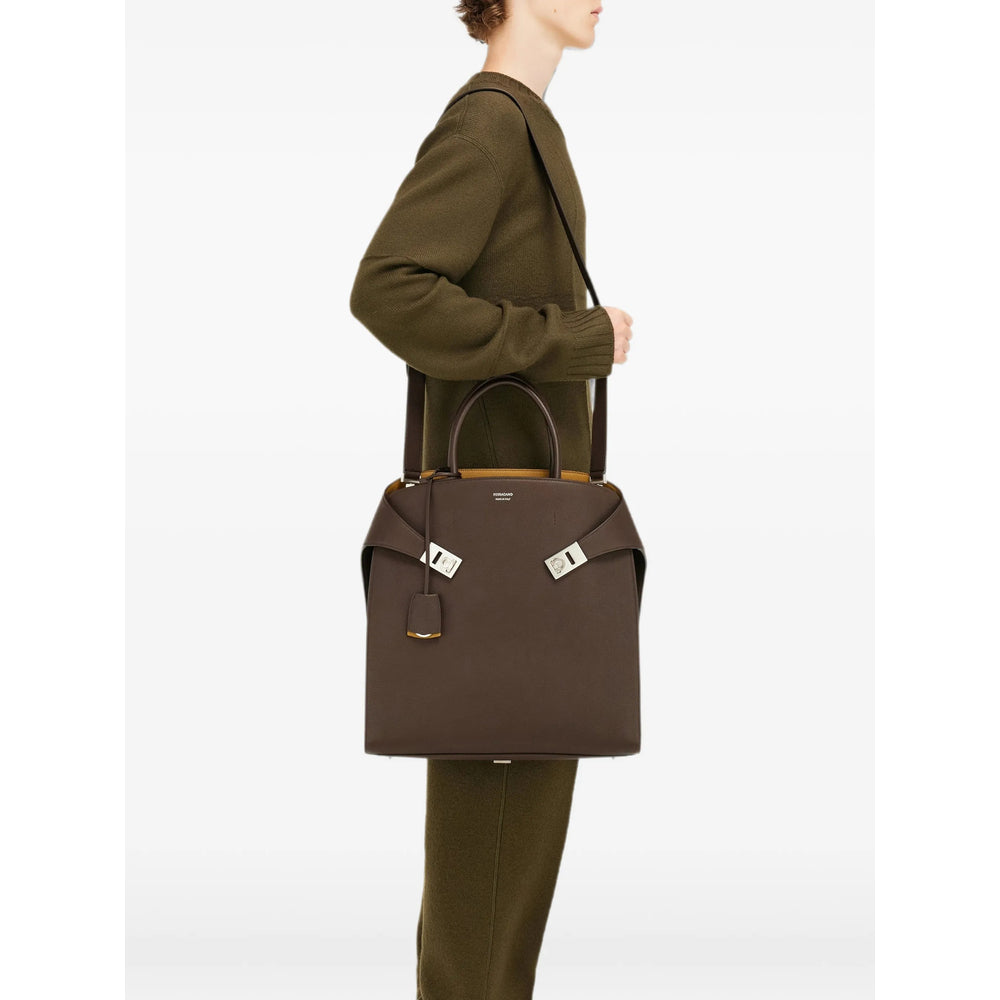 Ferragamo Brown Tote Bags Men FERRAGAMO