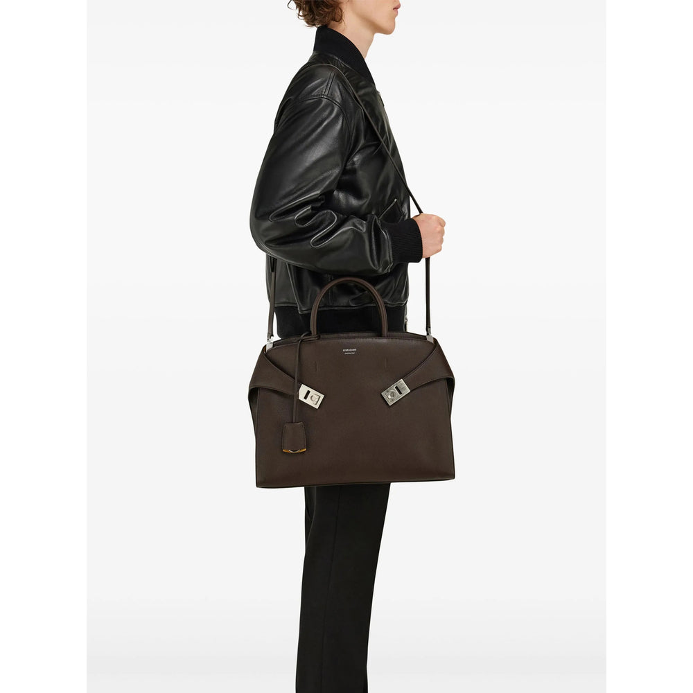 Ferragamo Brown Tote Bags Men FERRAGAMO