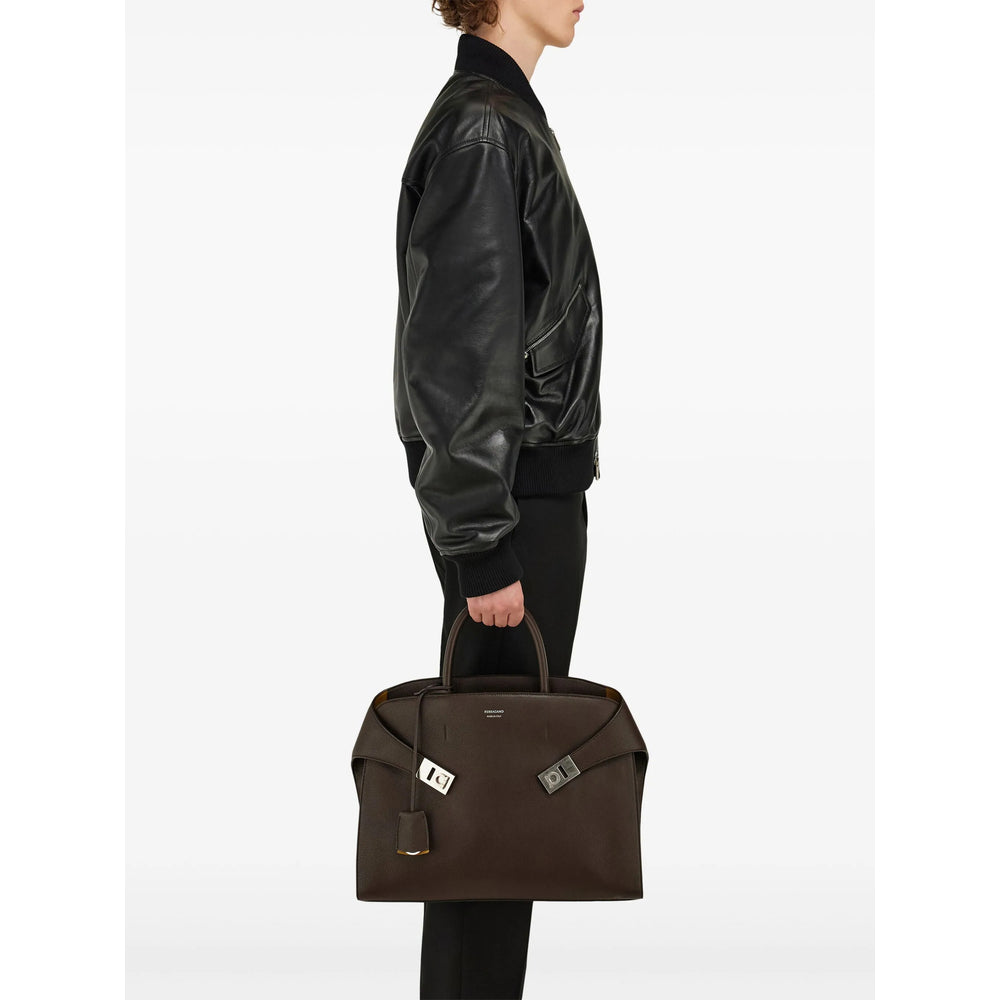 Ferragamo Brown Tote Bags Men FERRAGAMO