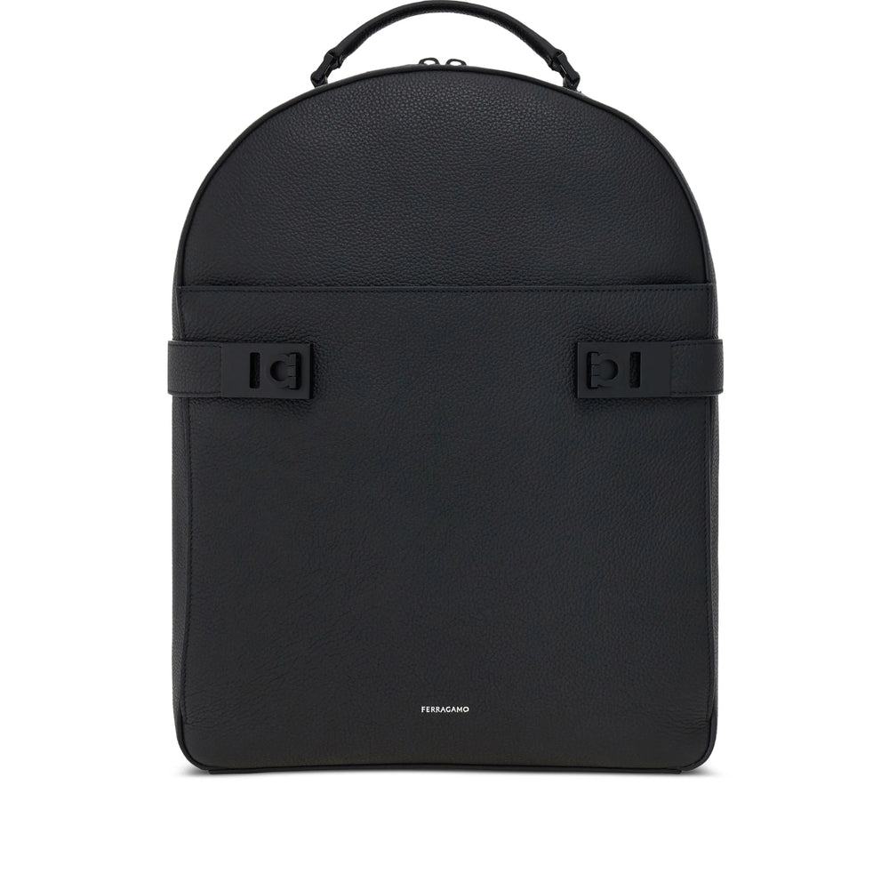 Ferragamo Black Backpacks Men FERRAGAMO