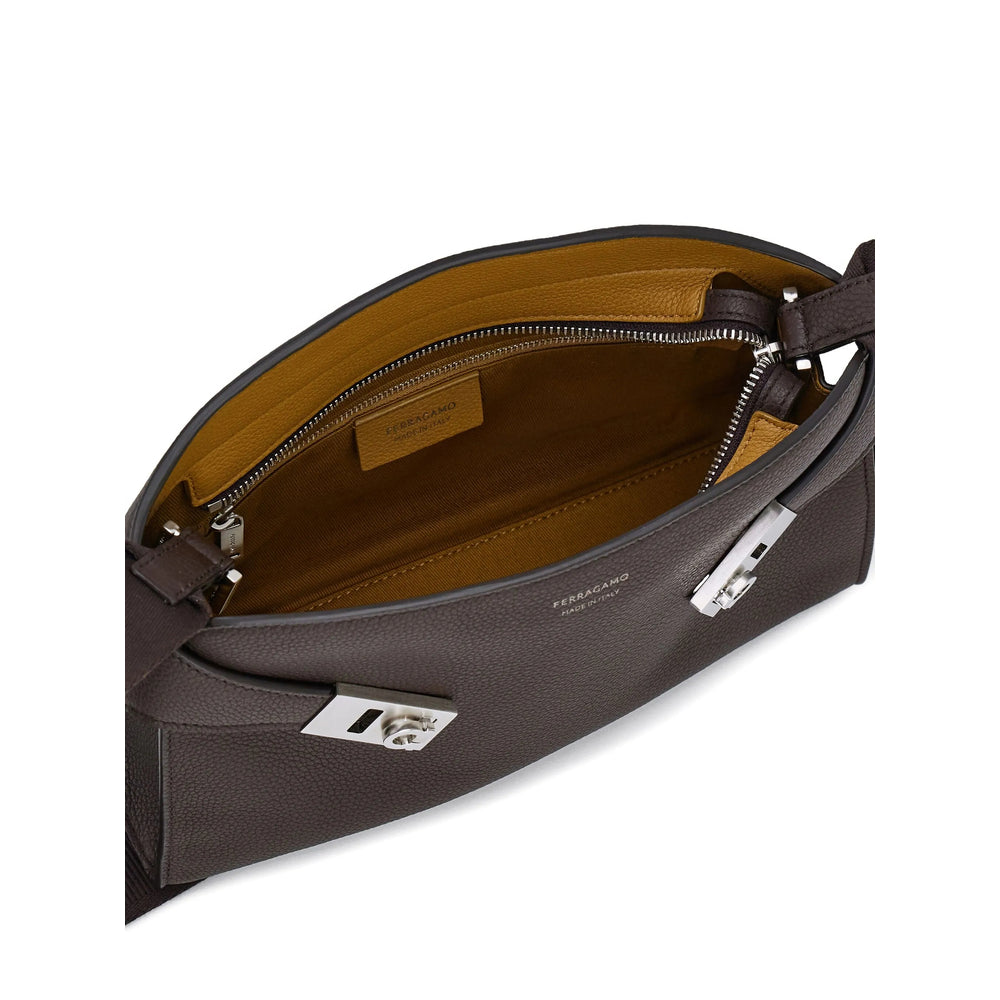 Ferragamo Brown Messenger Bags Men FERRAGAMO