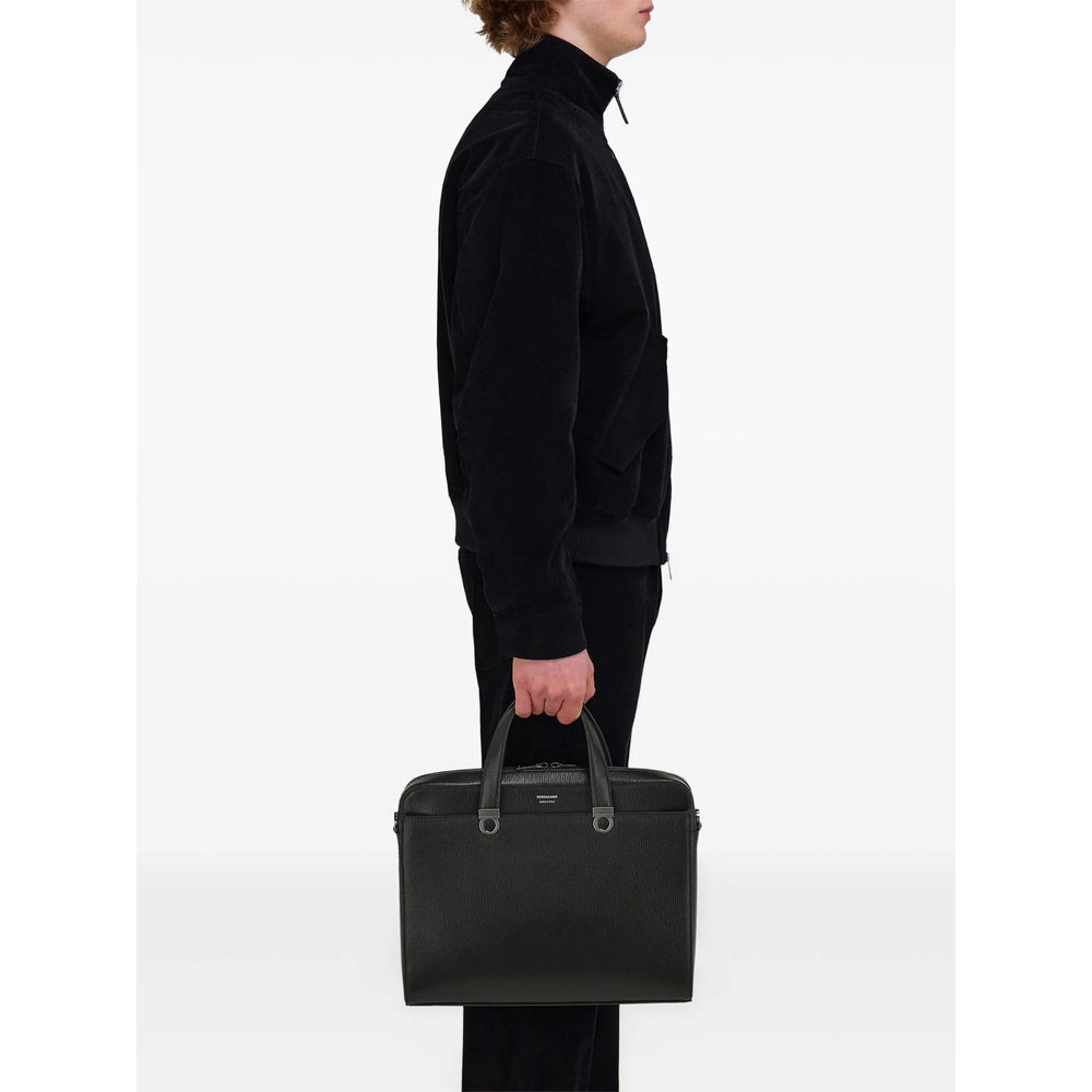 Ferragamo Black Laptop Bags & Briefcases Men FERRAGAMO