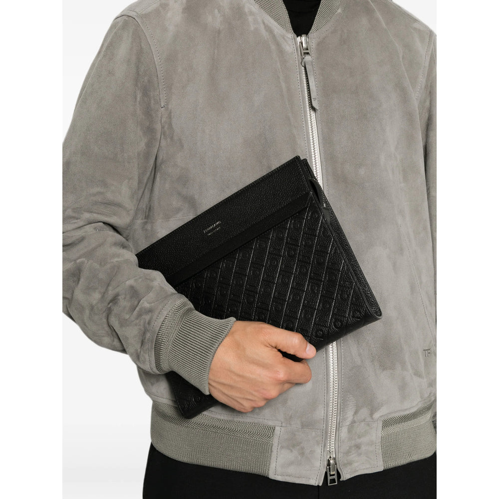 Ferragamo Black Clutch Bags Men FERRAGAMO
