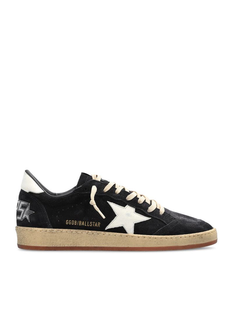 Golden Goose Deluxe Brand Men Ball-Star In Dark Blue Suede With White Leather Star GOLDEN GOOSE