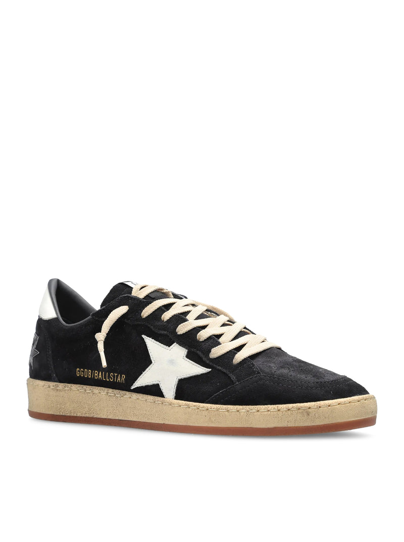Golden Goose Deluxe Brand Men Ball-Star In Dark Blue Suede With White Leather Star GOLDEN GOOSE