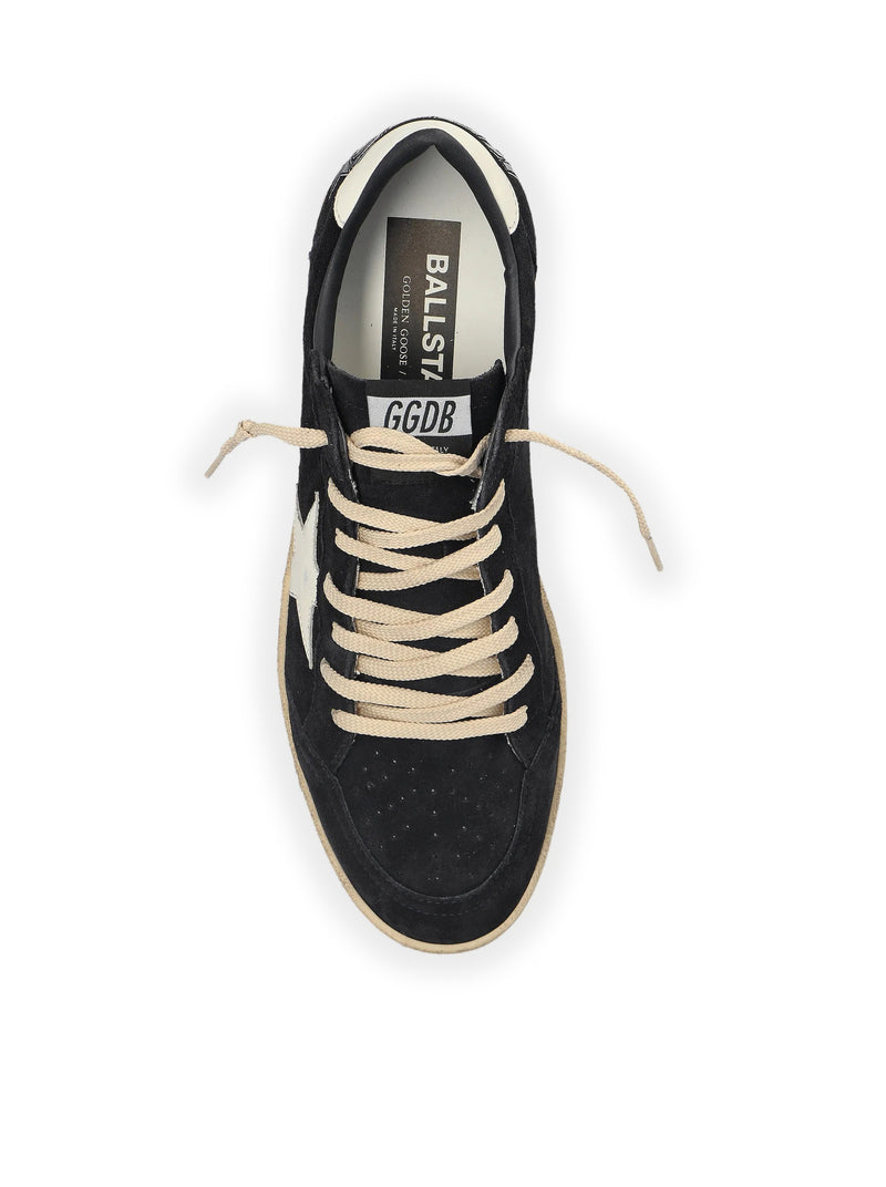 Golden Goose Deluxe Brand Men Ball-Star In Dark Blue Suede With White Leather Star GOLDEN GOOSE