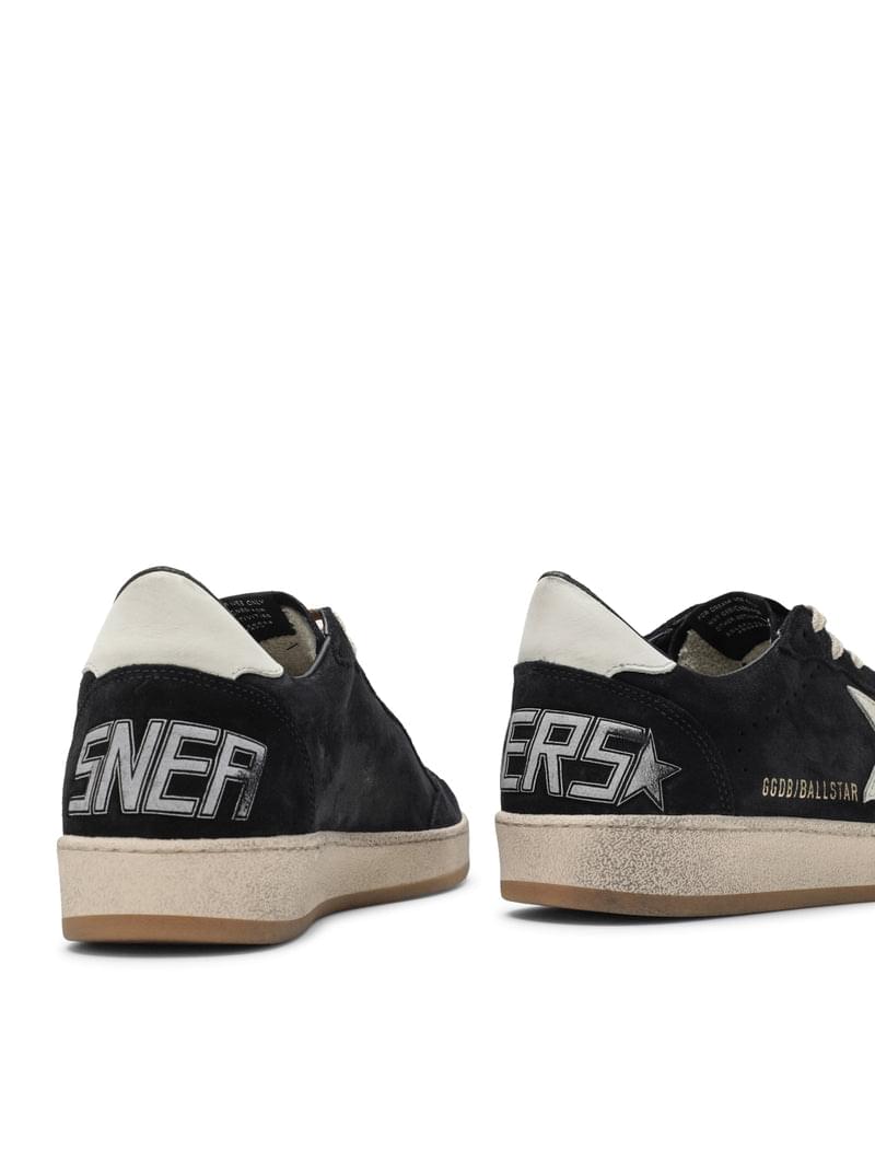 Golden Goose Deluxe Brand Men Ball-Star In Dark Blue Suede With White Leather Star GOLDEN GOOSE