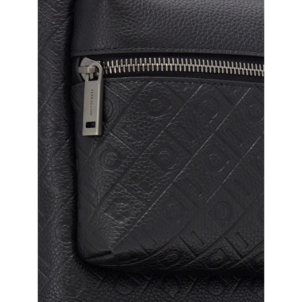 Ferragamo Black Backpacks Men FERRAGAMO