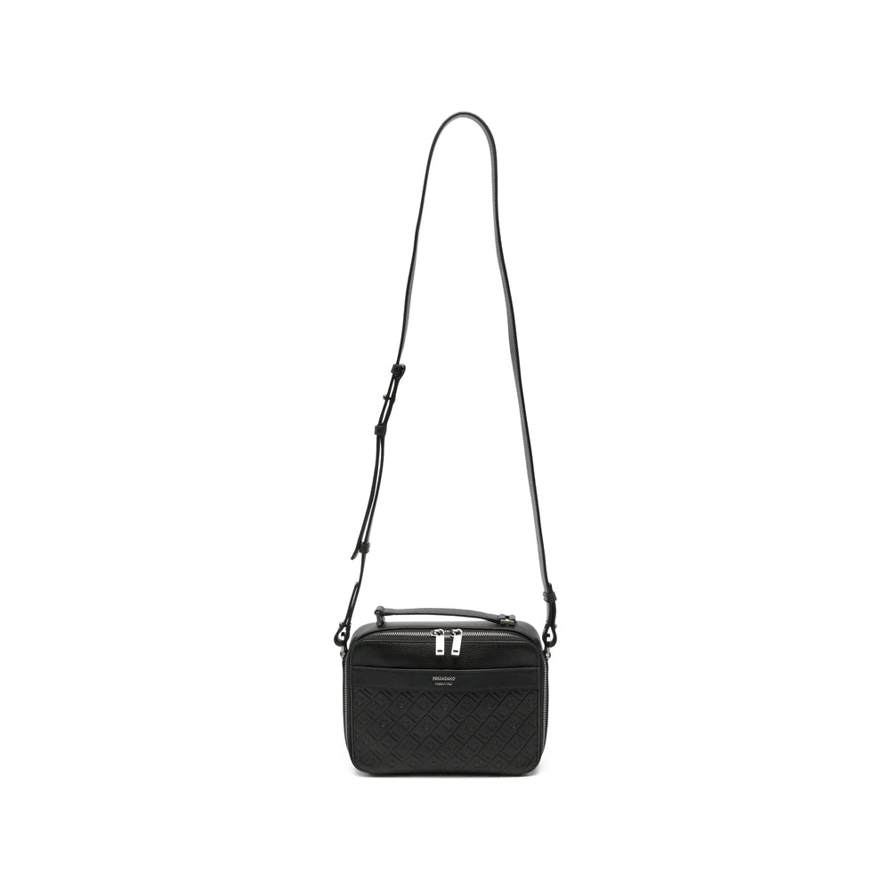 Ferragamo Black Messenger Bags Men FERRAGAMO