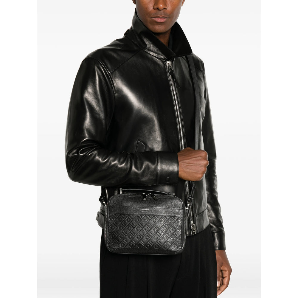 Ferragamo Black Messenger Bags Men FERRAGAMO