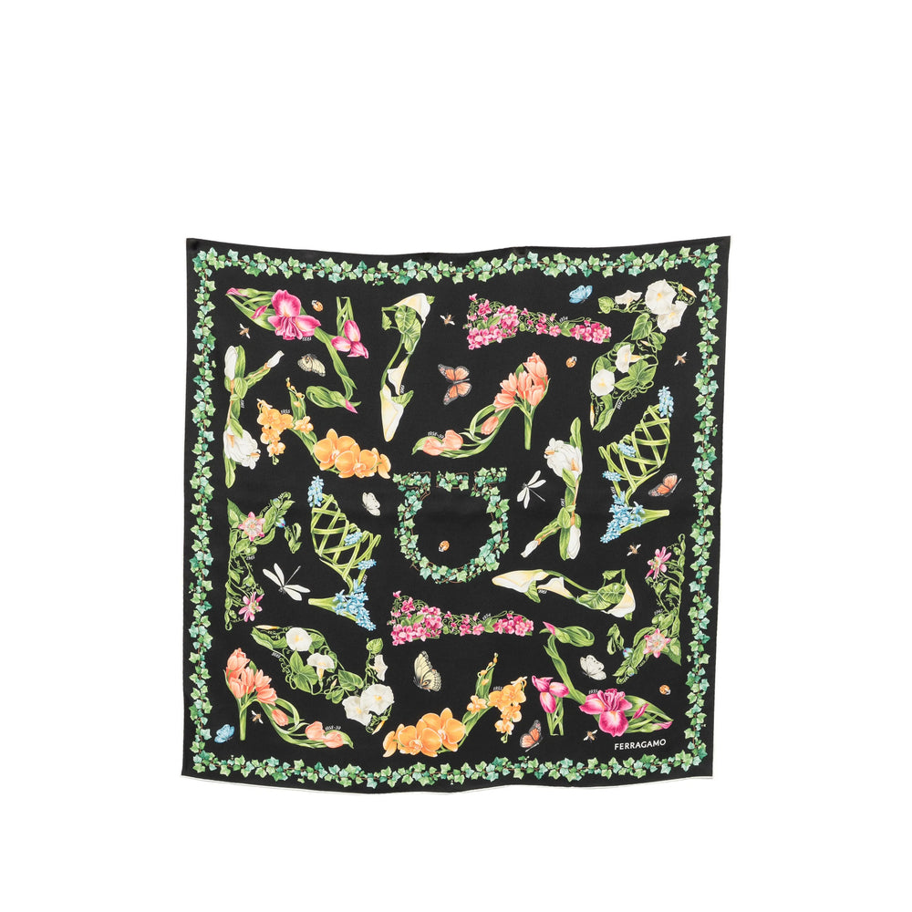 Ferragamo Black Scarves Women FERRAGAMO