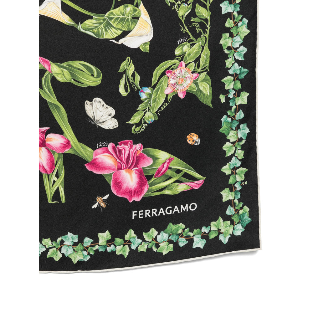 Ferragamo Black Scarves Women FERRAGAMO