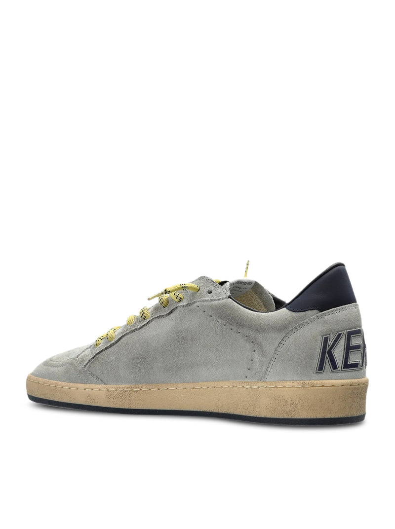 Golden Goose Deluxe Brand Men Ball-Star In Grey Suede With Star And Blue Patch GOLDEN GOOSE