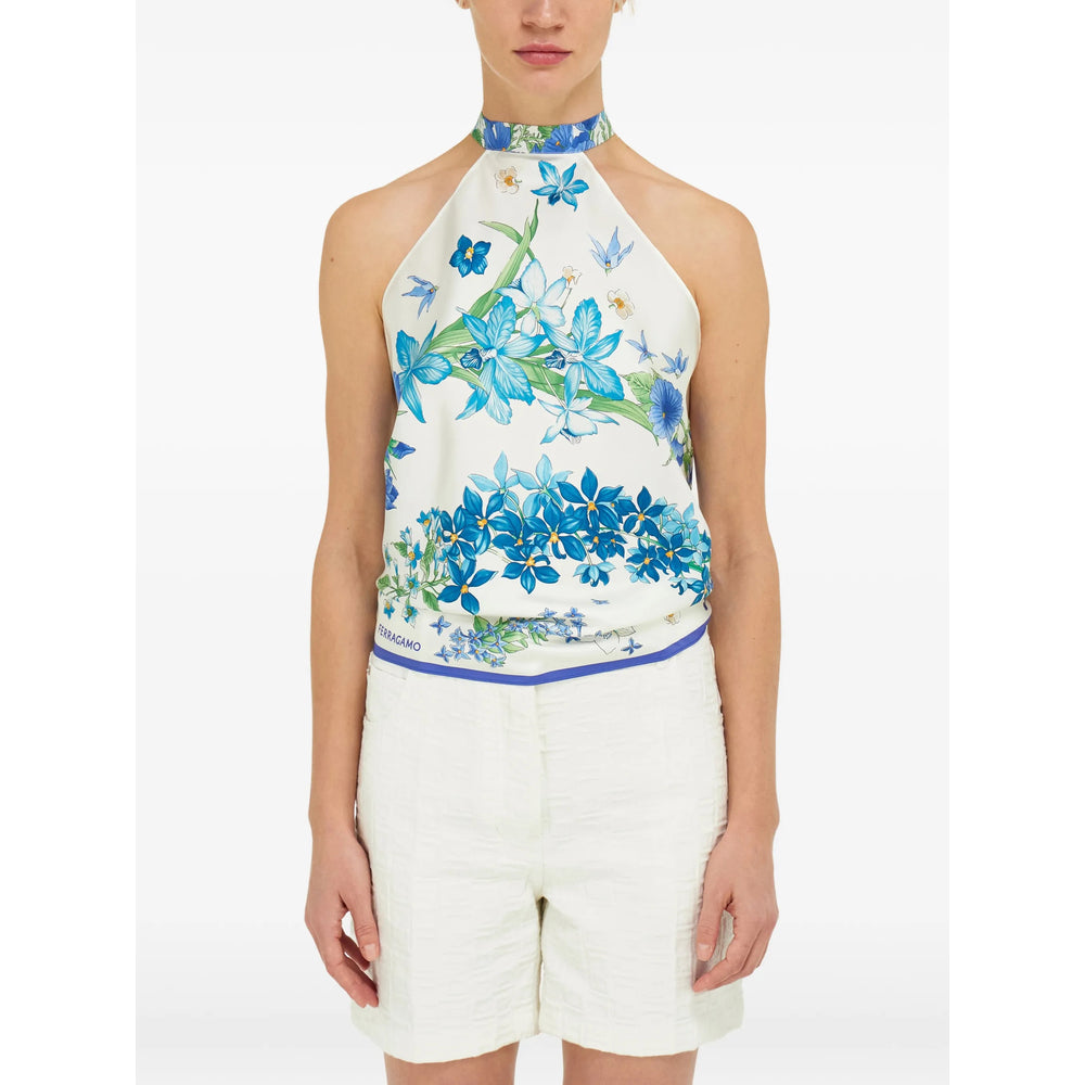Ferragamo White Tops - Blouses Women FERRAGAMO