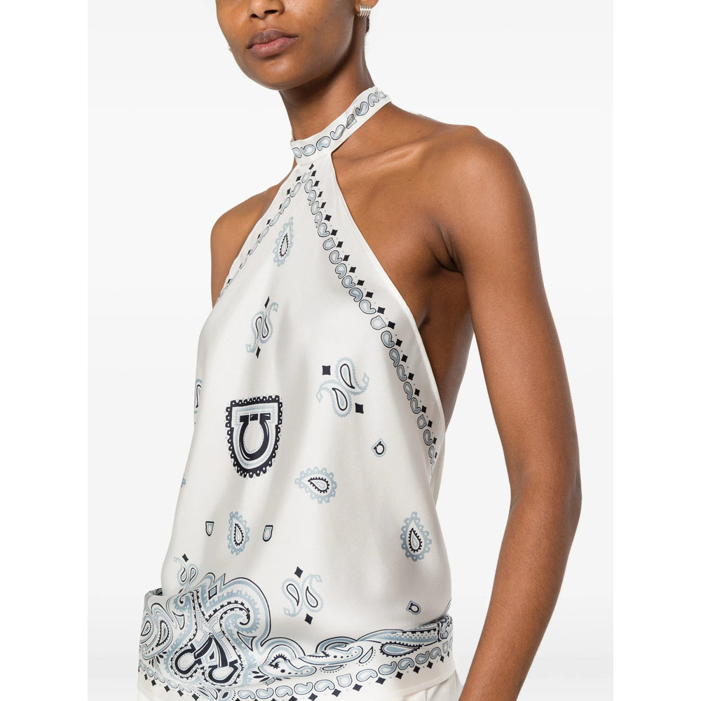Ferragamo White Tops - Vests & Tank Tops Women FERRAGAMO