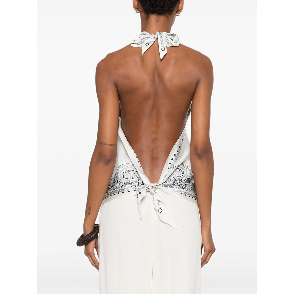 Ferragamo White Tops - Vests & Tank Tops Women FERRAGAMO