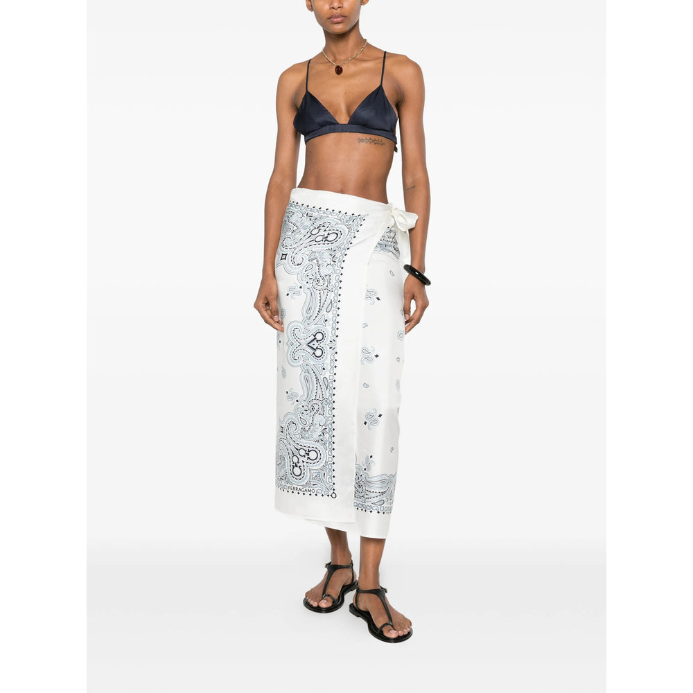 Ferragamo White Beachwear - Beach Cover-Ups Women FERRAGAMO