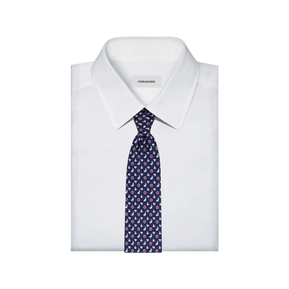 Ferragamo Blue Ties & Bow Ties Men FERRAGAMO