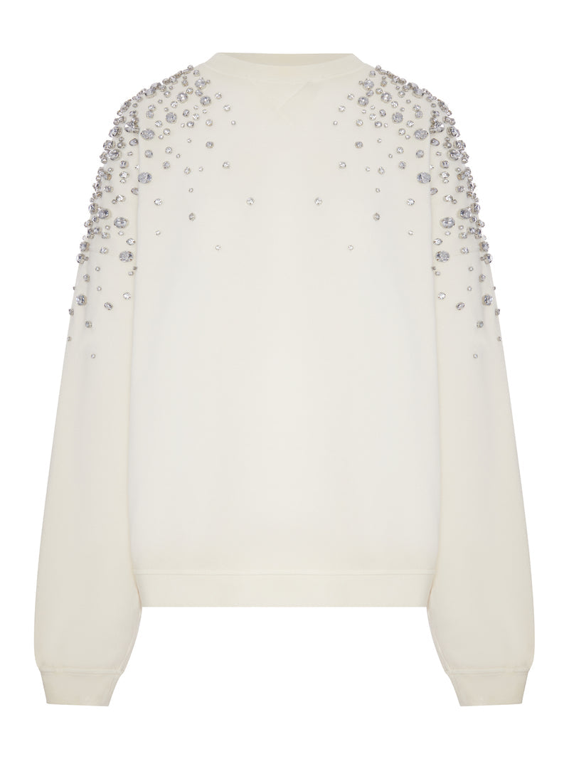 Golden Goose Deluxe Brand Women Crew-Neck Sweatshirt With Jeweled Appliqués GOLDEN GOOSE