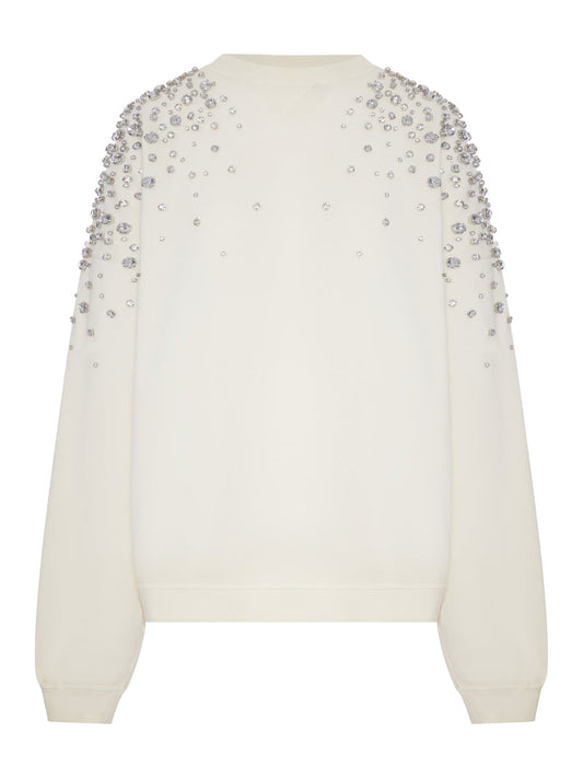 Golden Goose Deluxe Brand Women Crew-Neck Sweatshirt With Jeweled Appliqués GOLDEN GOOSE