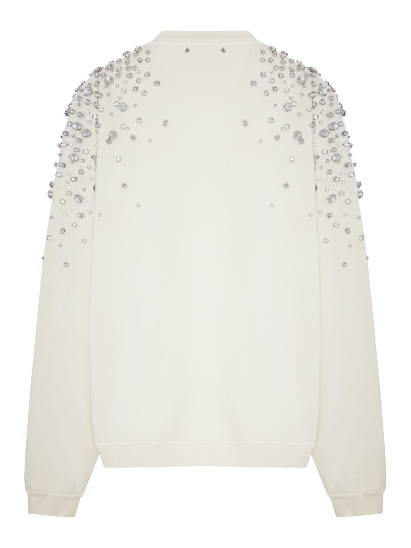 Golden Goose Deluxe Brand Women Crew-Neck Sweatshirt With Jeweled Appliqués GOLDEN GOOSE
