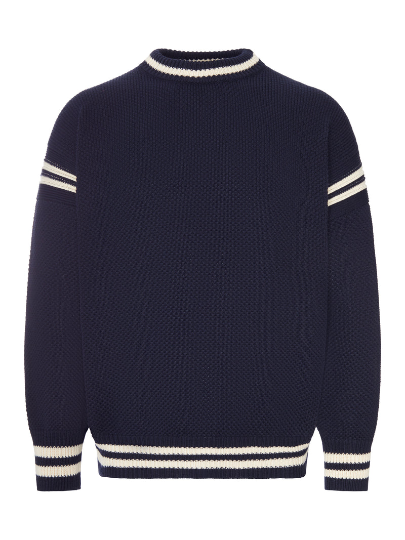 Golden Goose Deluxe Brand Men Boxy Sweater With Embroidered Logo GOLDEN GOOSE