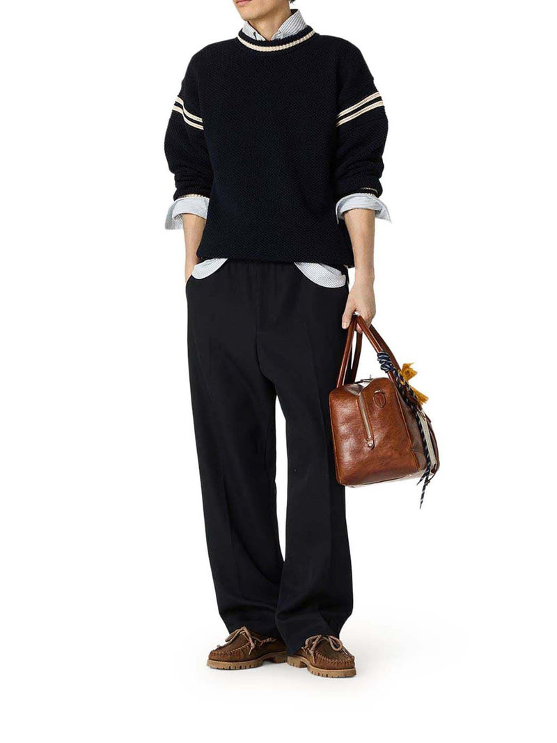 Golden Goose Deluxe Brand Men Boxy Sweater With Embroidered Logo GOLDEN GOOSE