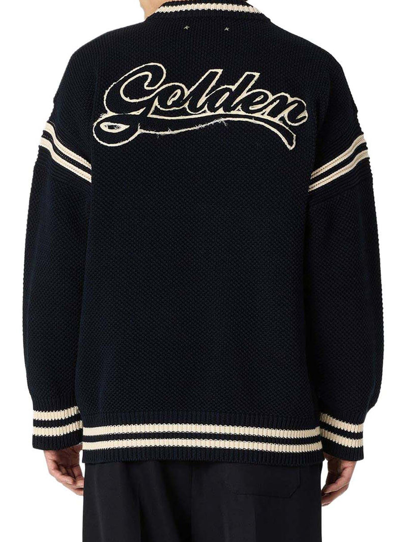 Golden Goose Deluxe Brand Men Boxy Sweater With Embroidered Logo GOLDEN GOOSE