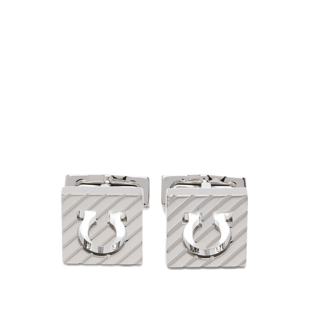 Ferragamo Silver Cufflinks Men FERRAGAMO