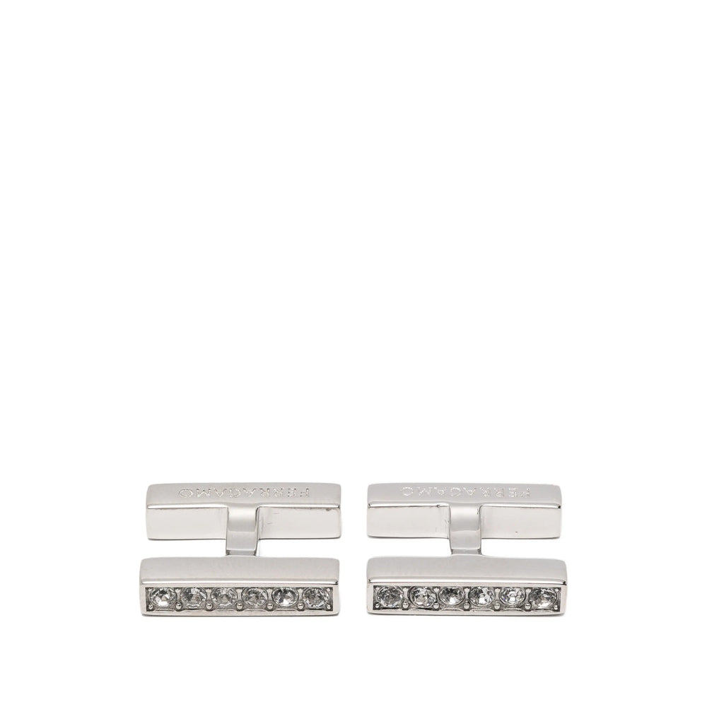 Ferragamo Silver Cufflinks Men FERRAGAMO