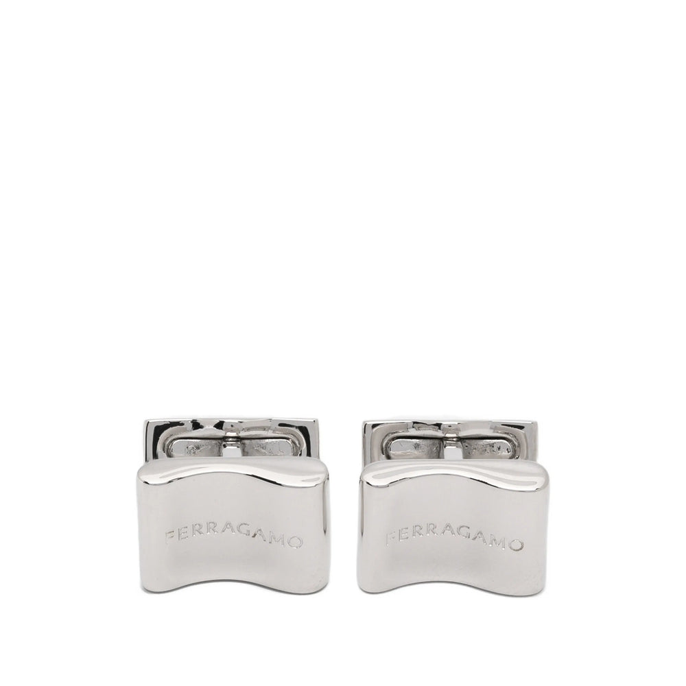 Ferragamo Silver Cufflinks Men FERRAGAMO