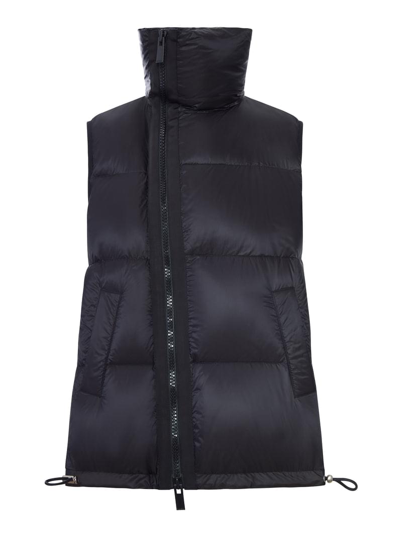 Sacai Women Nylon Vest With High Collar And Drawstring SACAI