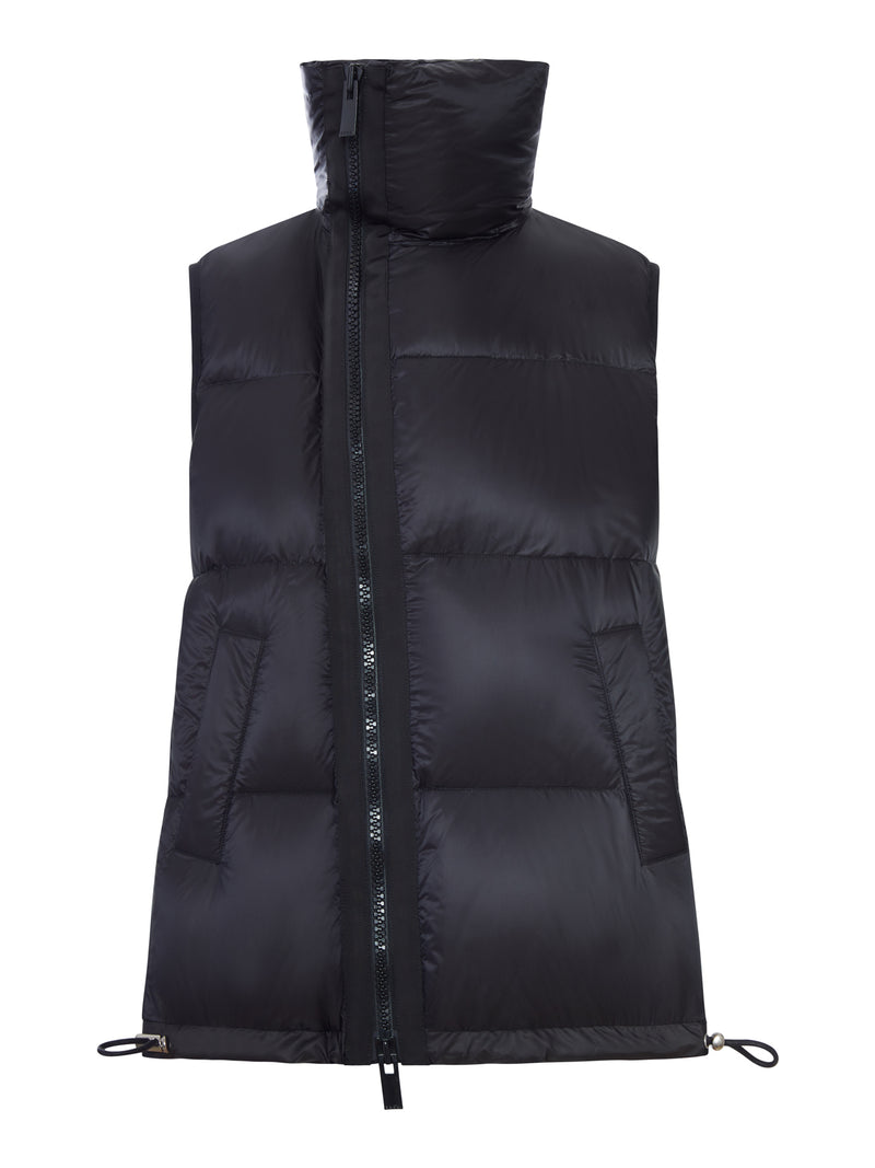 Sacai Women Nylon Vest With High Collar And Drawstring SACAI