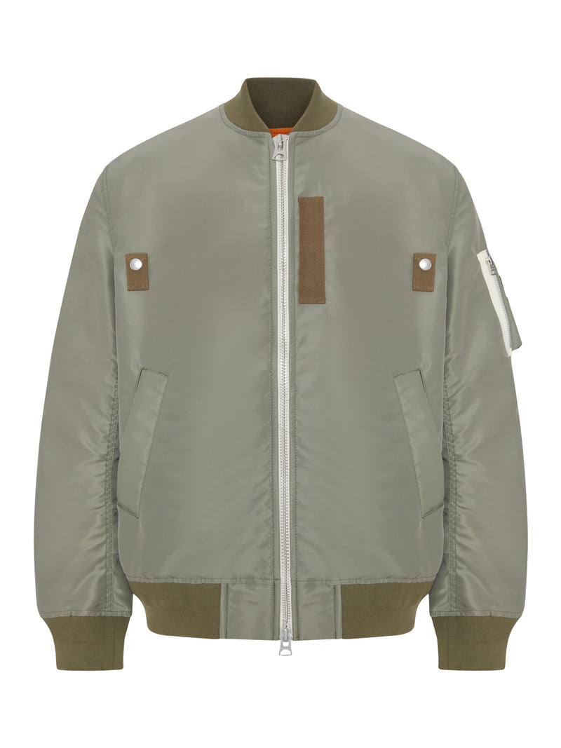 Sacai Men Nylon Bomber Jacket With Zip SACAI