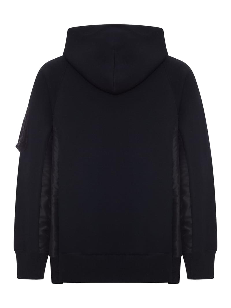 Sacai Men Cotton And Nylon Zip-Up Hoodie SACAI